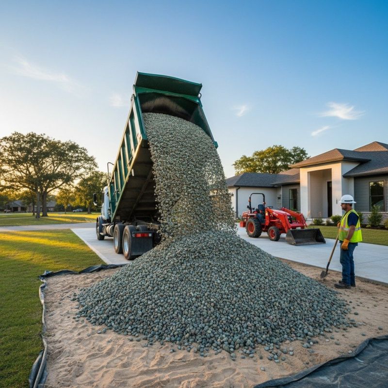 Pea Gravel Delivery detail