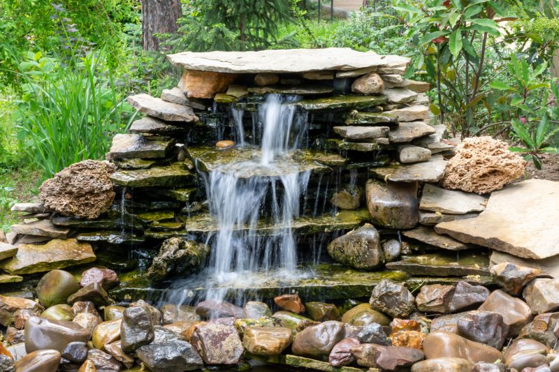 Pond Waterfall Installation detail